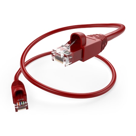 Unirise Usa, Llc 75Ft Red Cat6A 10 Gigabit Patch Cable, Utp, Snagless PC6A-75F-RED-S